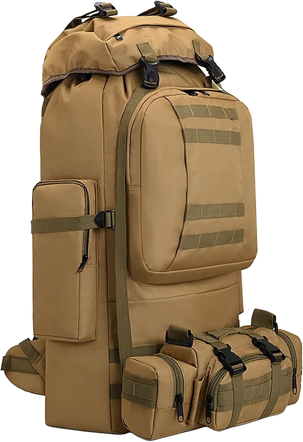 100L Military-Style Hiking Backpack with MOLLE System
