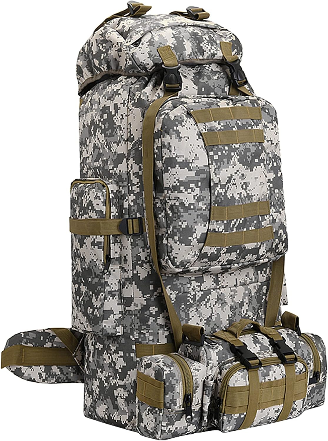 100L Military-Style Hiking Backpack with MOLLE System