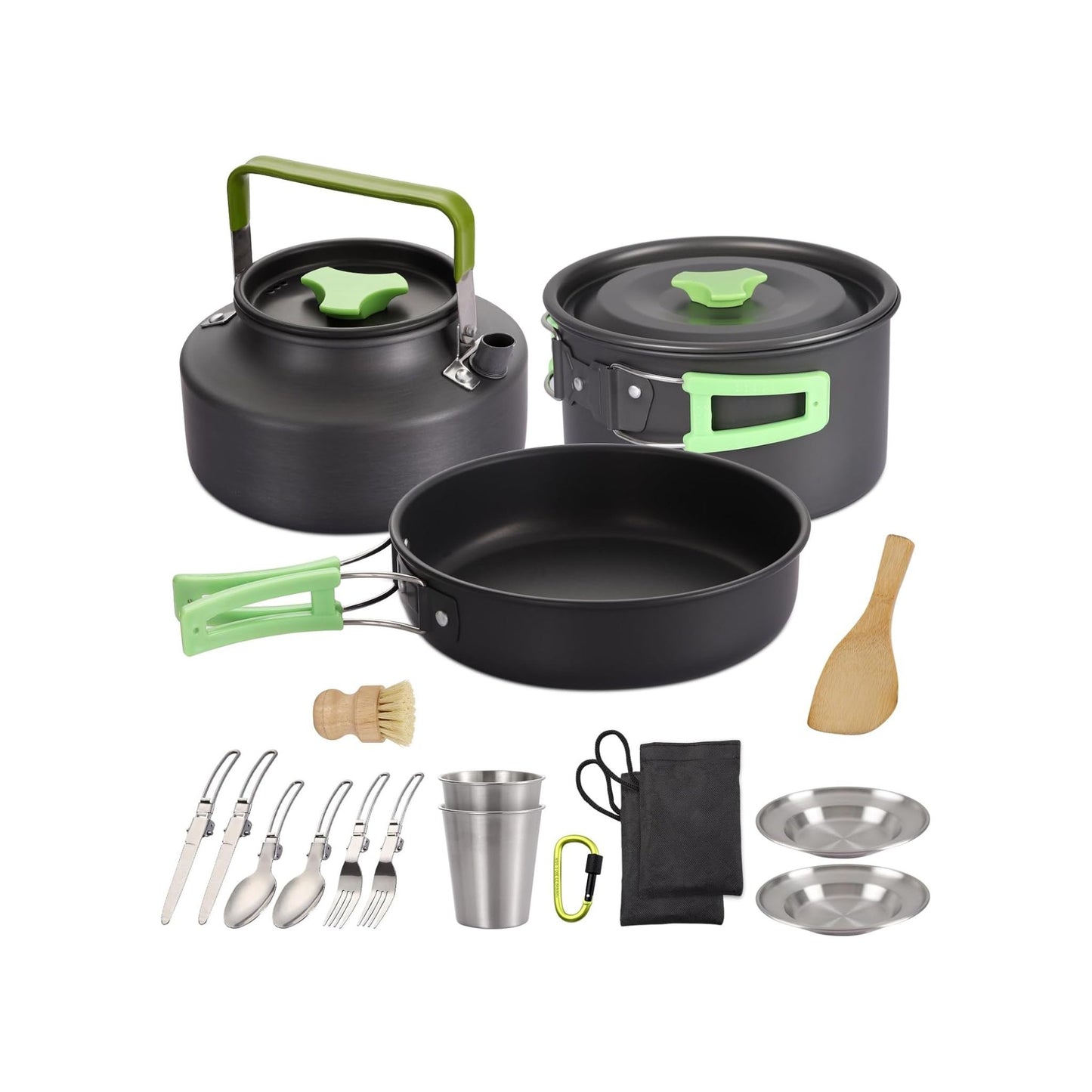 17-Piece Non-Stick Camping Cookware Set
