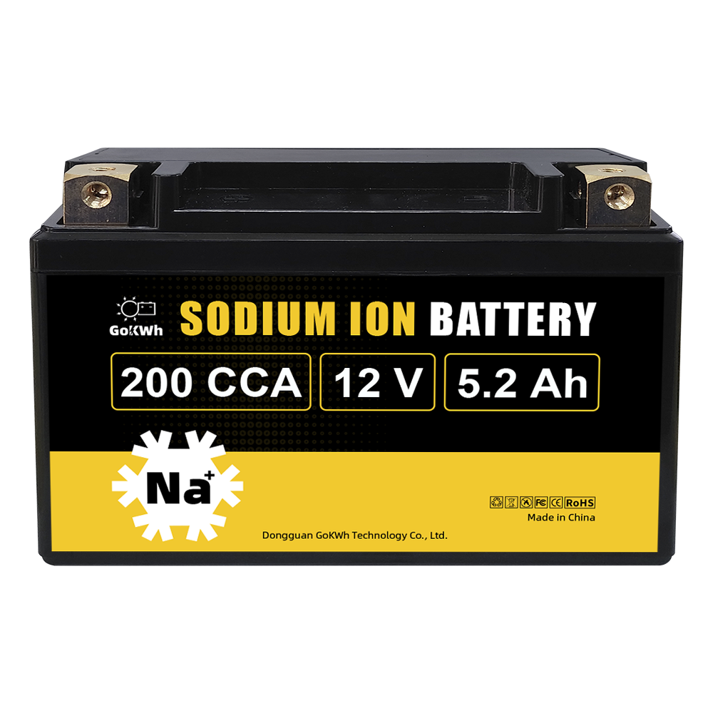200 CCA 12V 5.2Ah Sodium-ion Battery For Motorcycle/ Lawn Mower/ ATV/ UTV