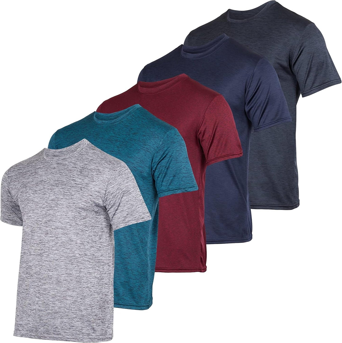 Men's Athletic Quick-Dry T-Shirts - 5-Pack