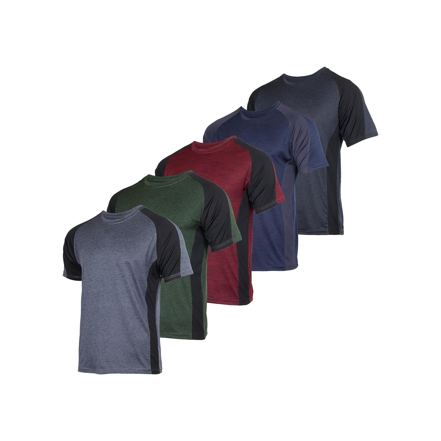 Men's Athletic Quick-Dry T-Shirts - 5-Pack