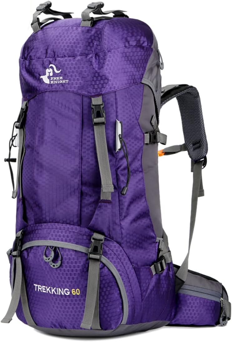 60L Waterproof Hiking Backpack with Rain Cove
