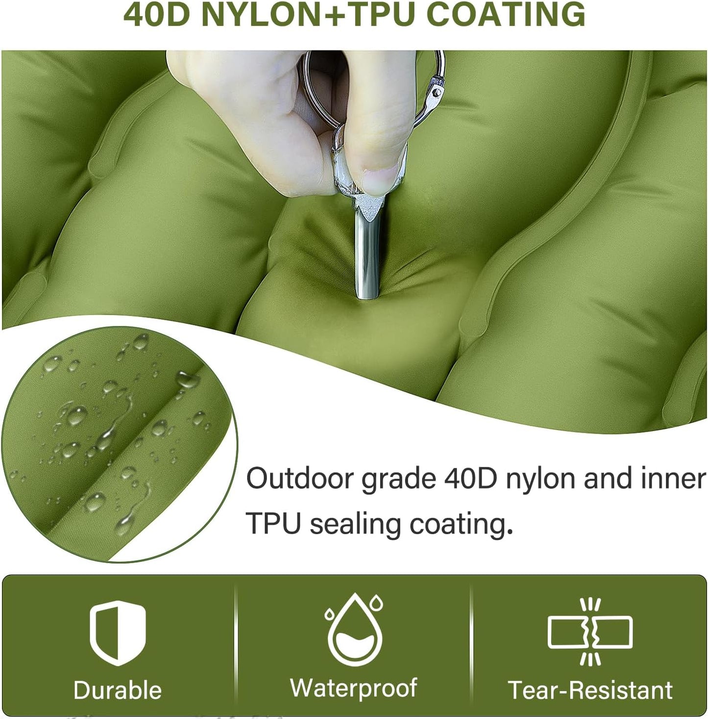 Ultralight Inflatable Sleeping Pad 4-Season Waterproof Built-in Pum