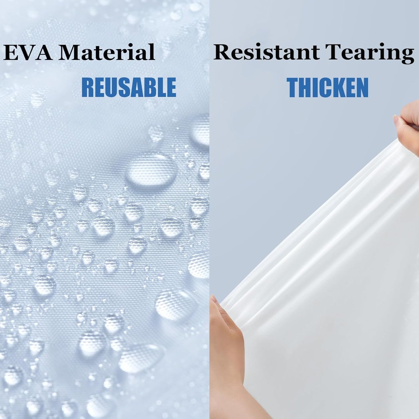 Regenmantel, 2er-Pack, wiederverwendbare Regenponchos, tragbare EVA-Regenmäntel, verstaubare Regenjacken mit Kapuze und Kordelzug