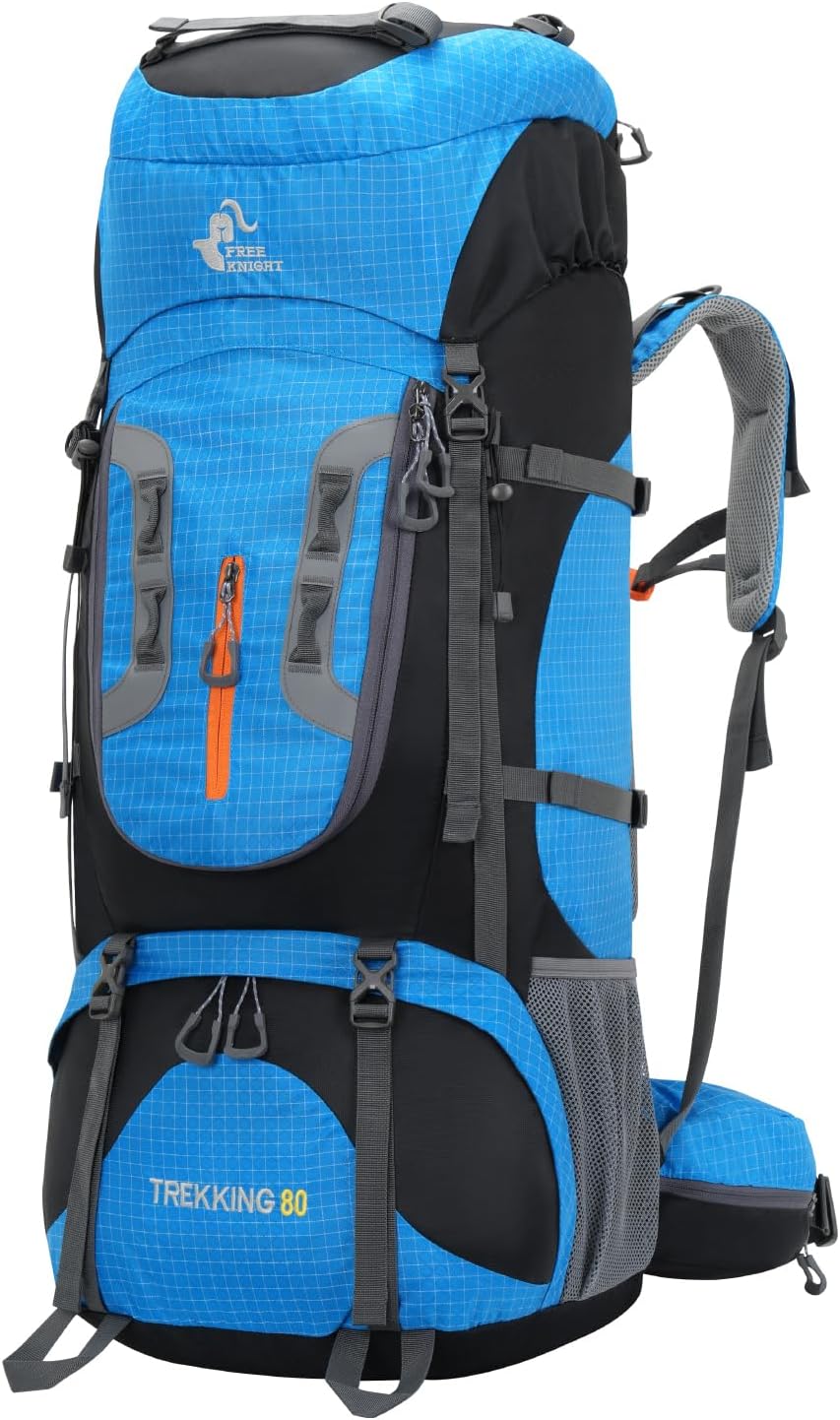 80L Waterproof Hiking Backpack with Rain Cover
