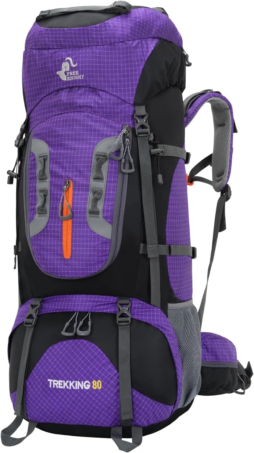 80L Waterproof Hiking Backpack with Rain Cover