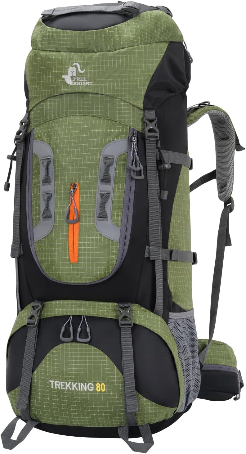 80L Waterproof Hiking Backpack with Rain Cover