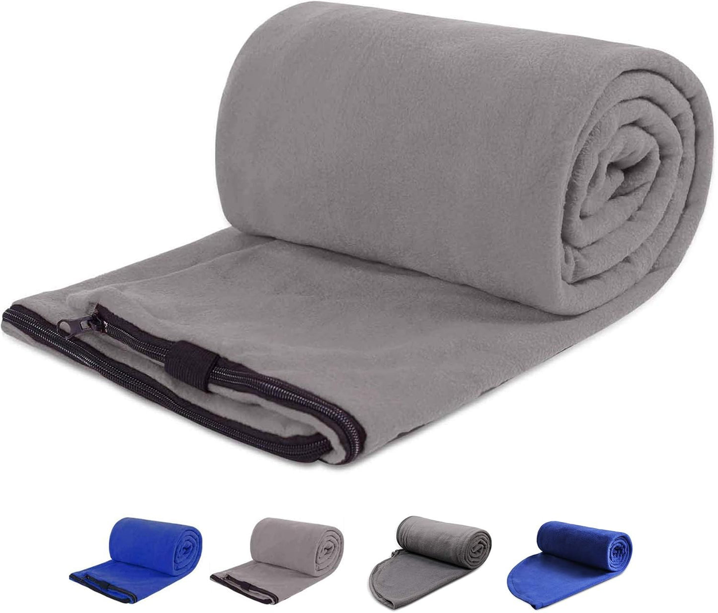 Adult Fleece Sleeping Bag Liner - 75" Full-Zip for All-Weather Camping