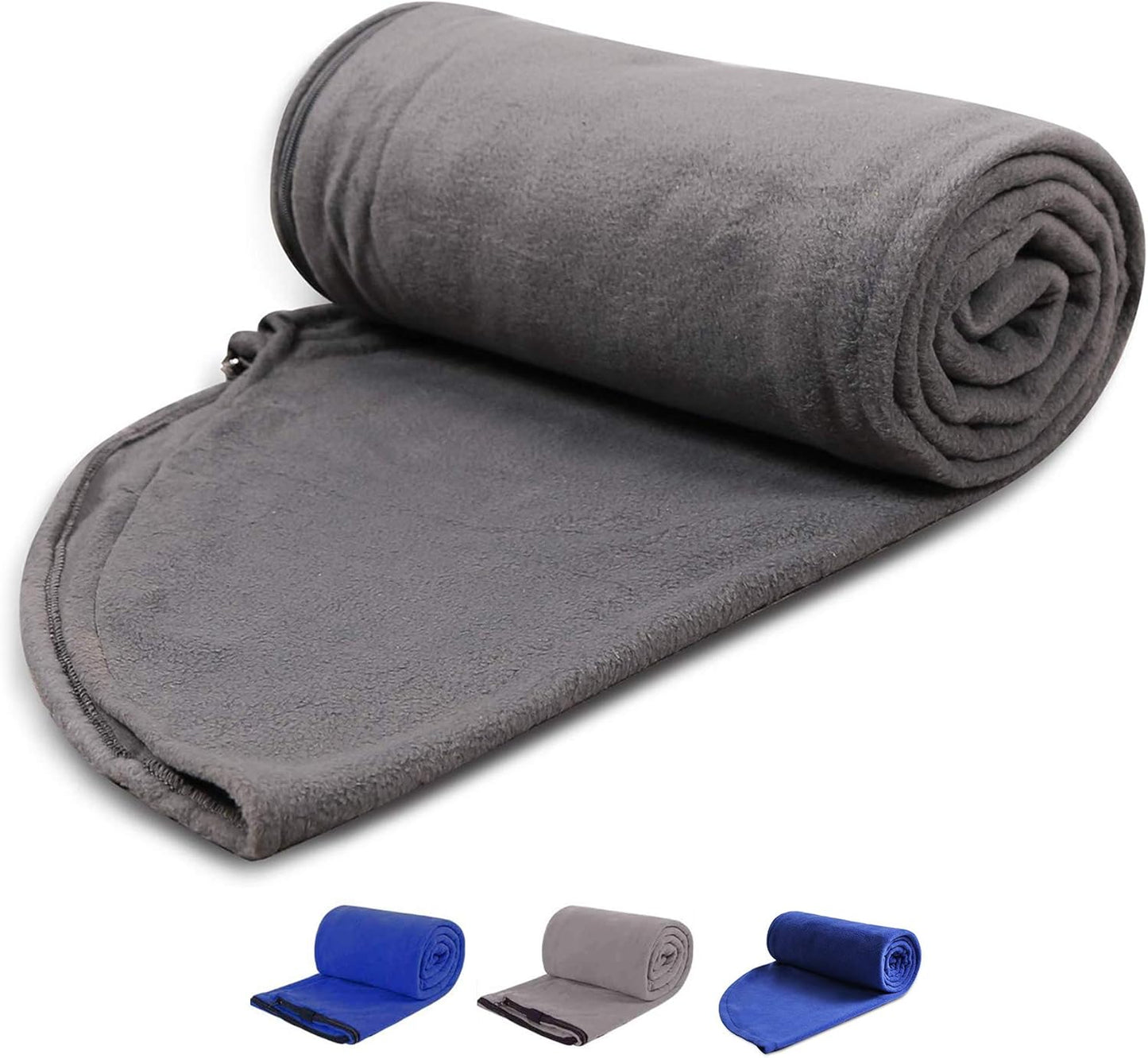 Adult Fleece Sleeping Bag Liner - 75" Full-Zip for All-Weather Camping