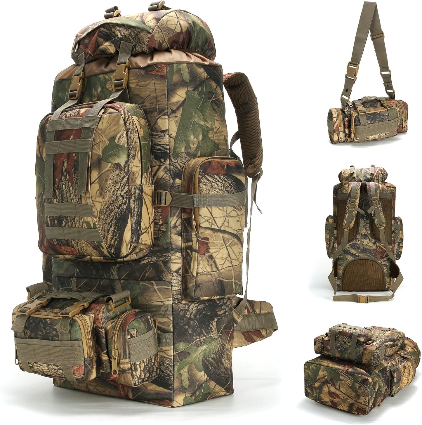 100L Military-Style Hiking Backpack