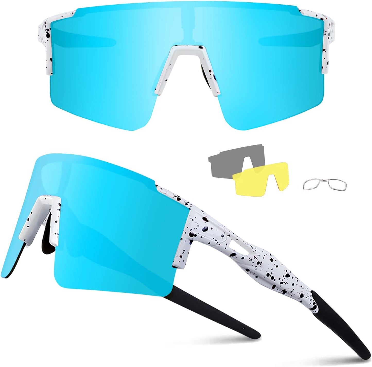 3-Lens Cycling Sunglasses Polarized & Unisex Sports & Outdoors