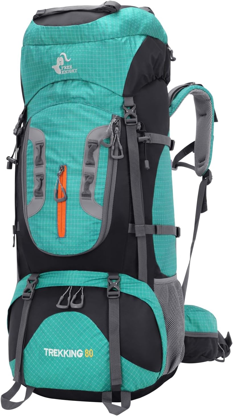 80L Waterproof Hiking Backpack with Rain Cover