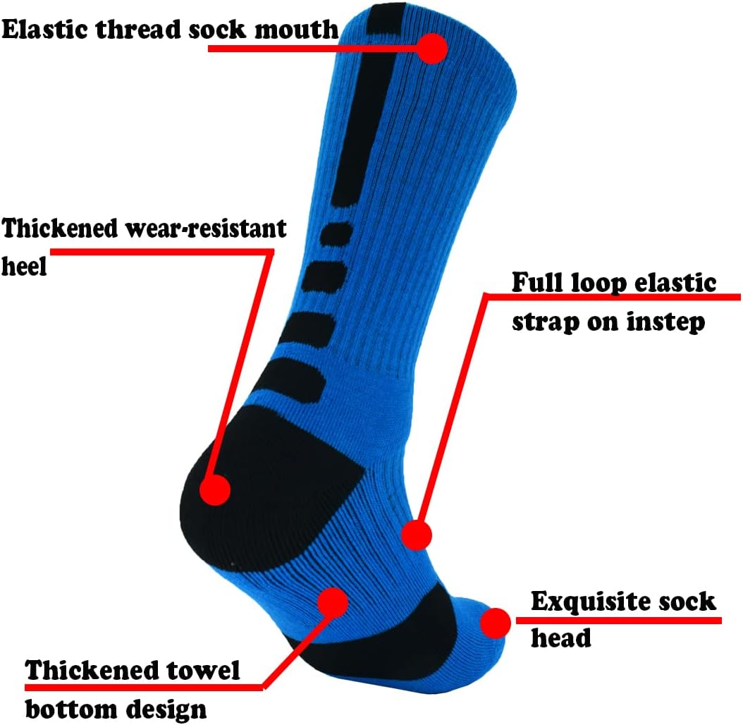 Men's Cushioned Athletic Socks - 5 Pack (6.5-11.5)