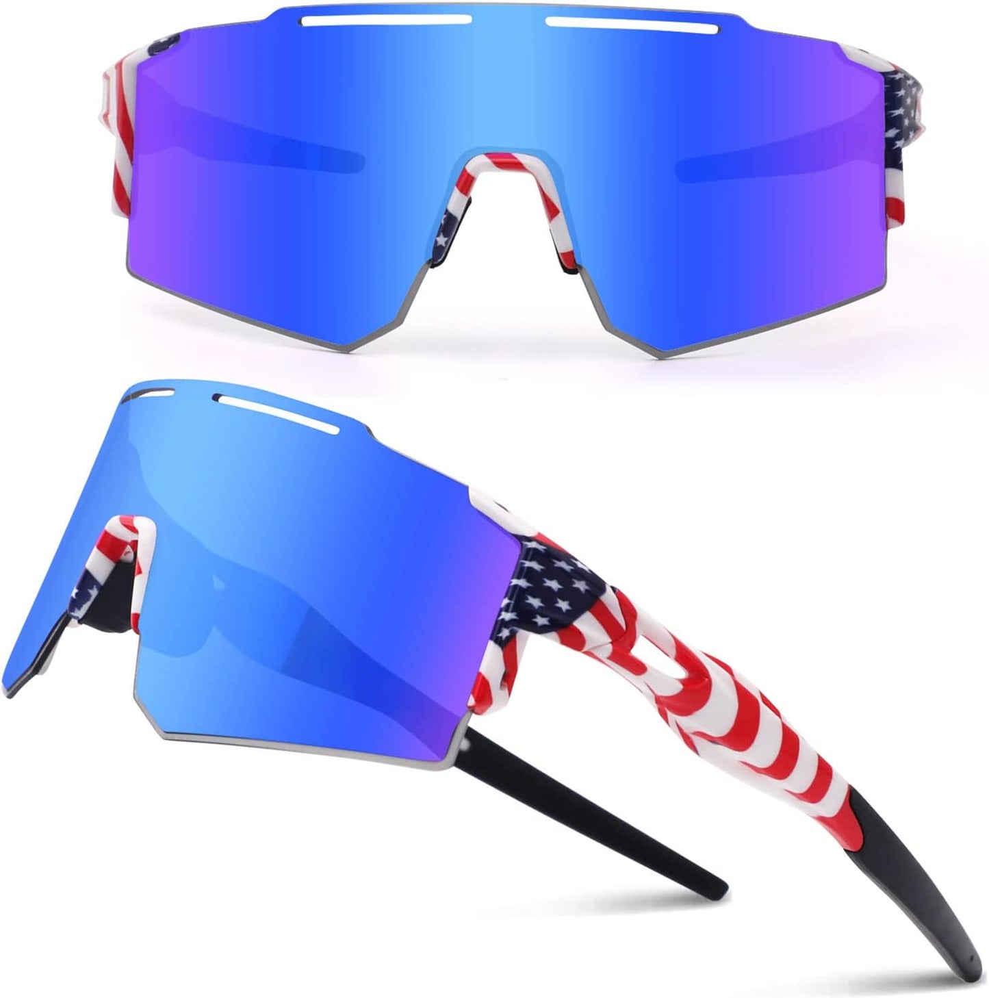 3-Lens Cycling Sunglasses Polarized & Unisex Sports & Outdoors