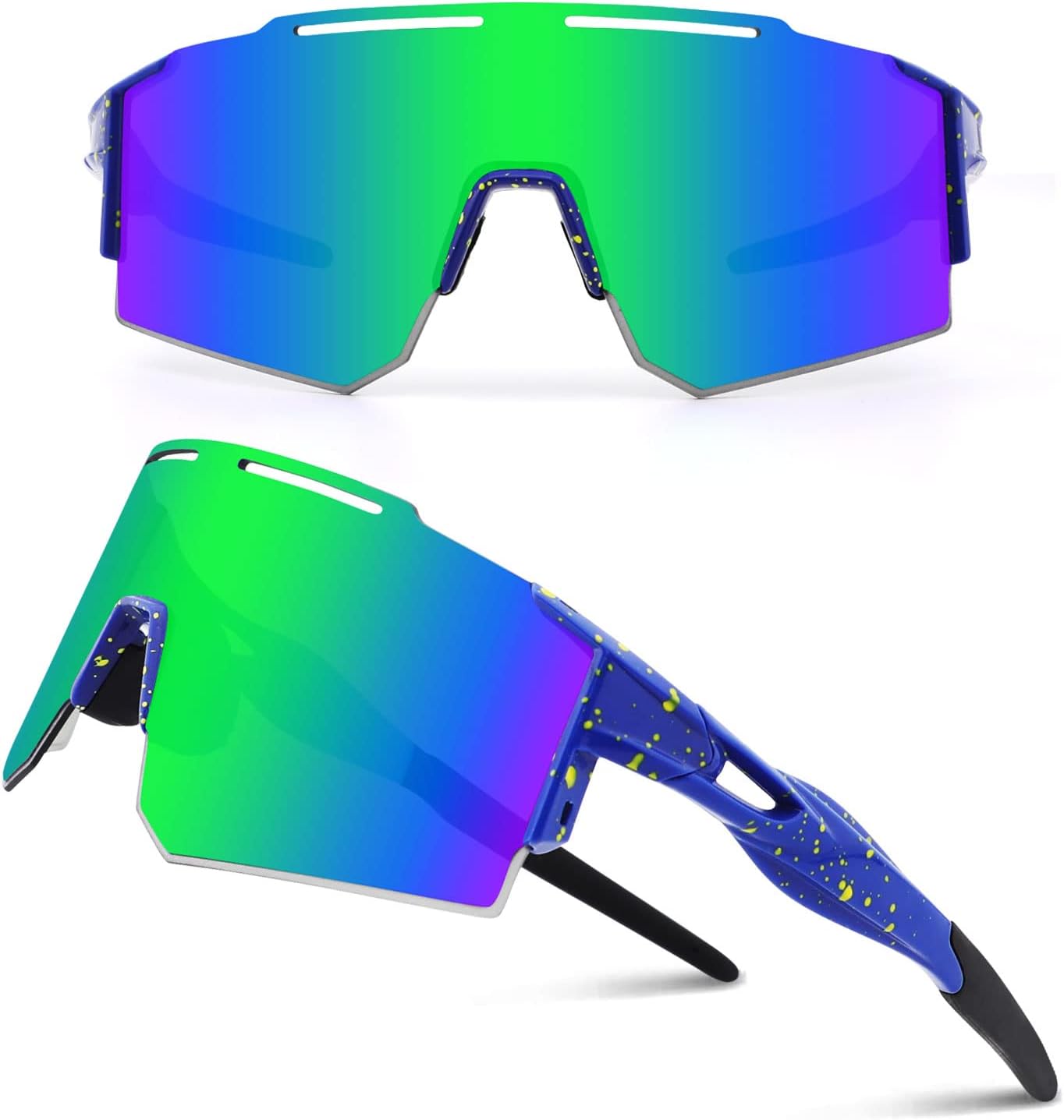 3-Lens Cycling Sunglasses Polarized & Unisex Sports & Outdoors