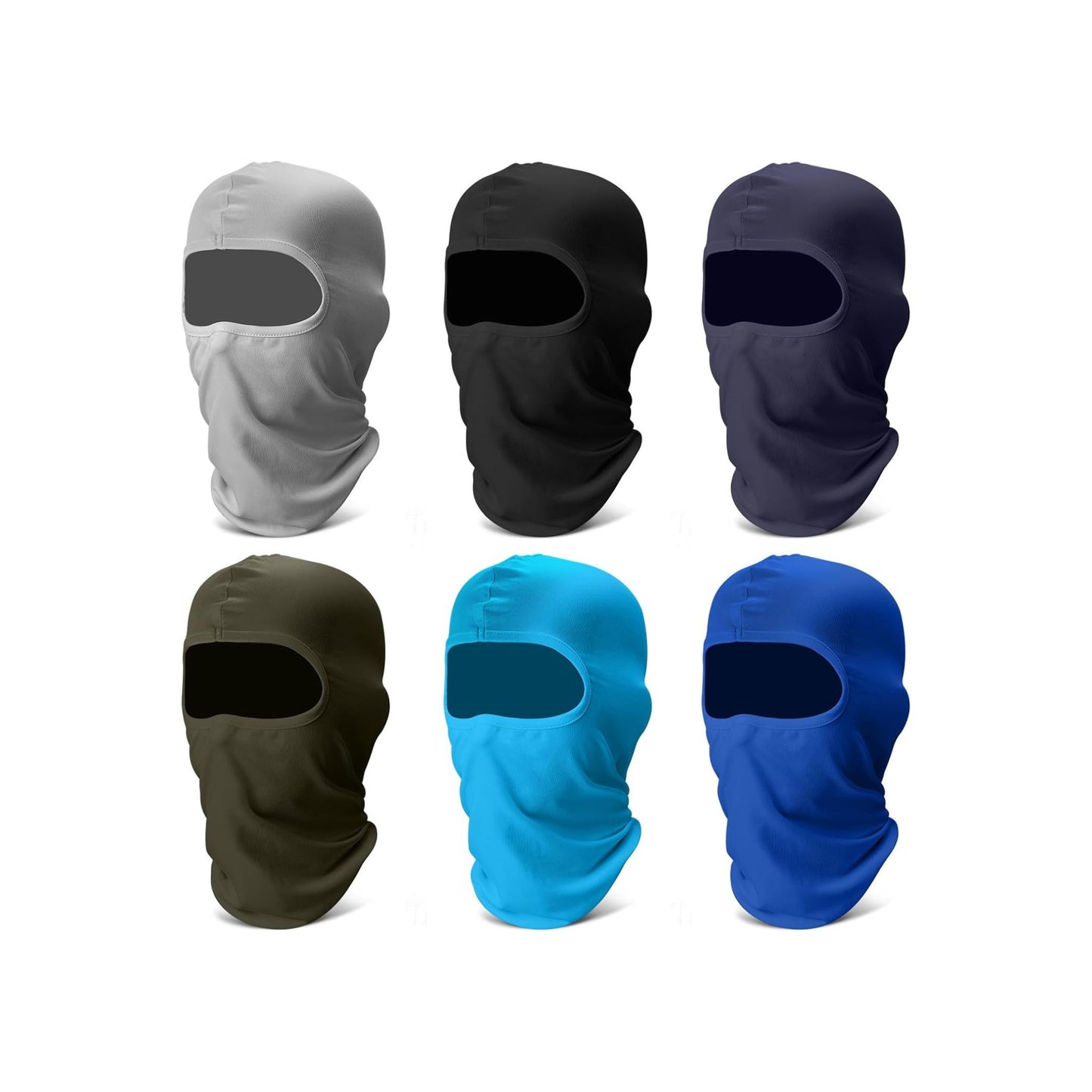 6-Pack Full-Face Balaclava Ski Mask - Cooling Neck Gaiter & Head Cover