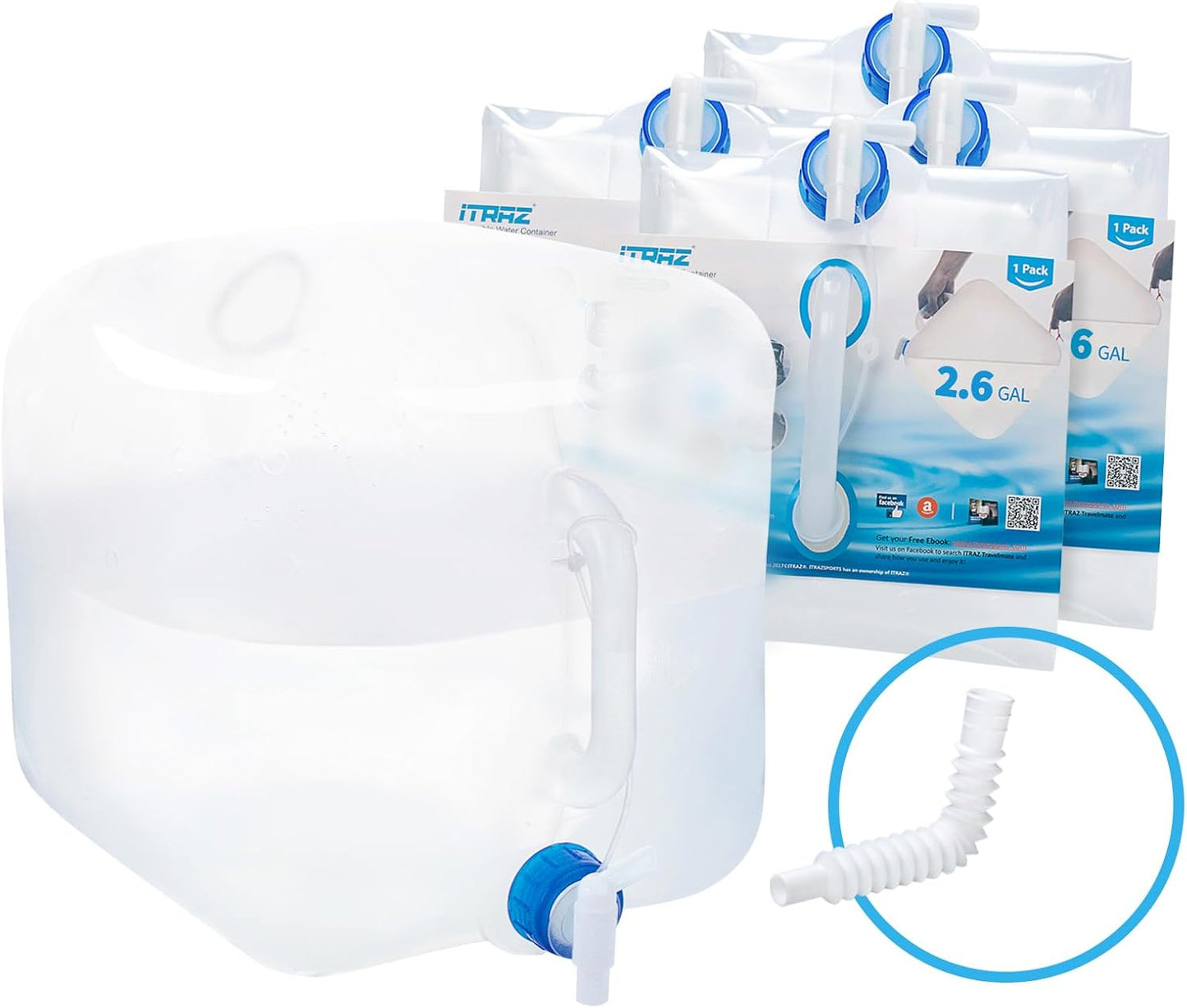 5.3-Gallon Collapsible Water Container with Spigot