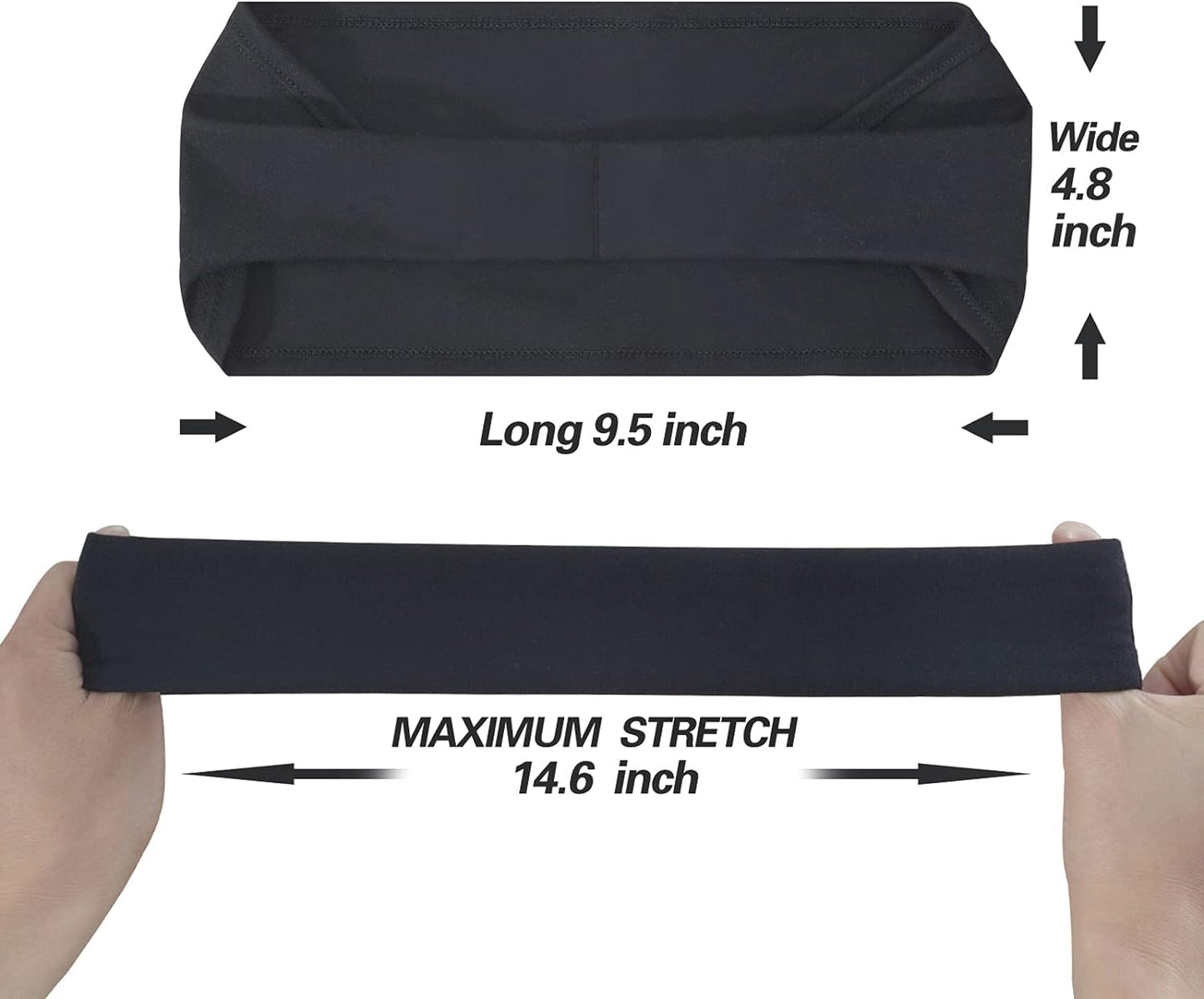 Men's 5-Pack Sports Headband - Multi-Sport Stretchy Band