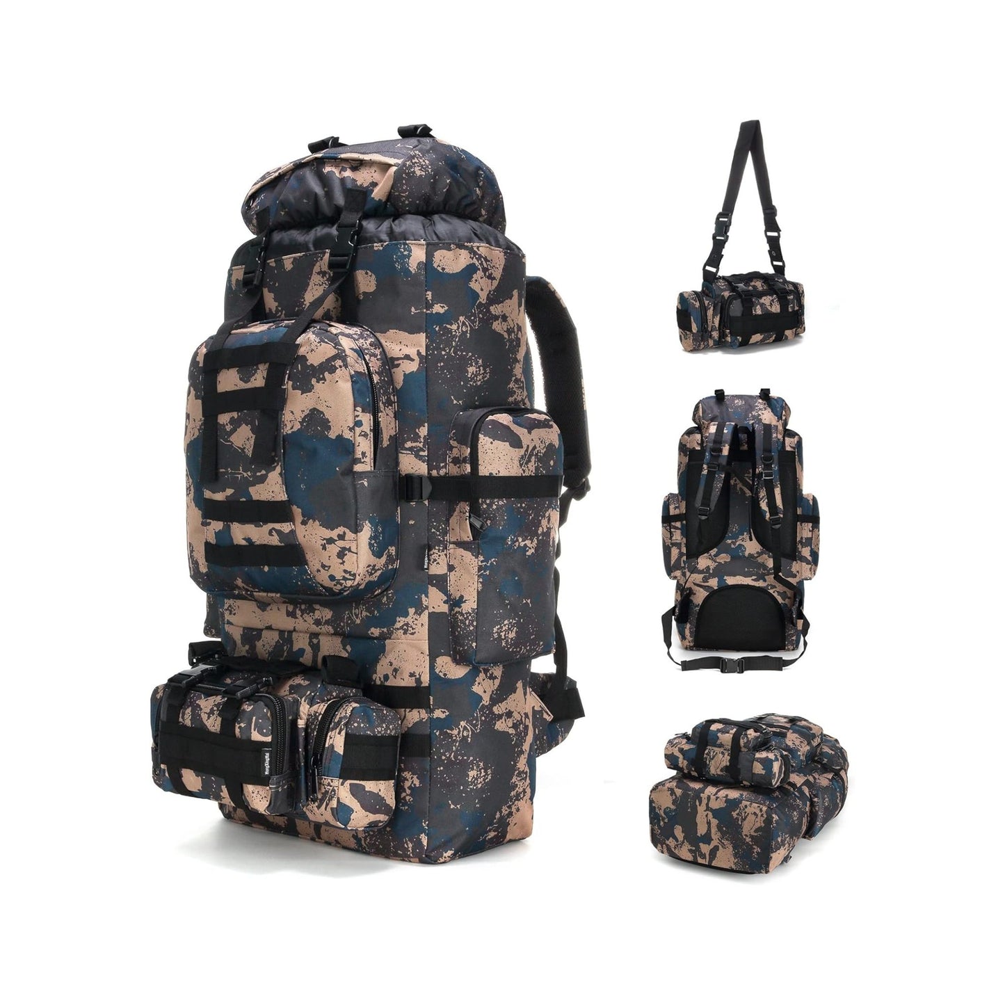 100L Military-Style Hiking Backpack