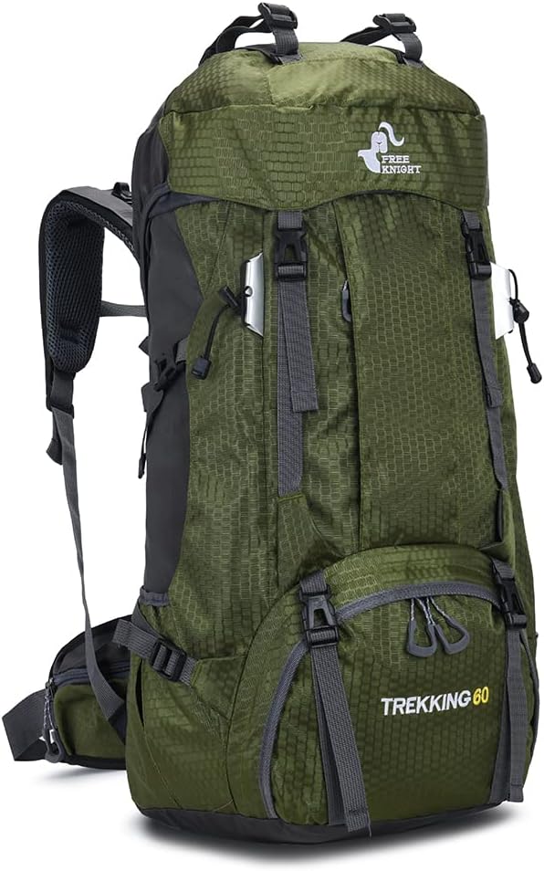 60L Waterproof Hiking Backpack with Rain Cove
