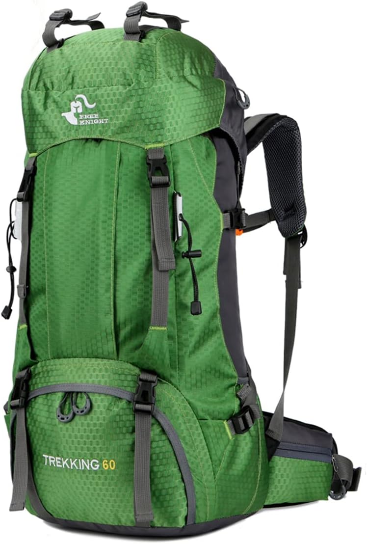 60L Waterproof Hiking Backpack with Rain Cove