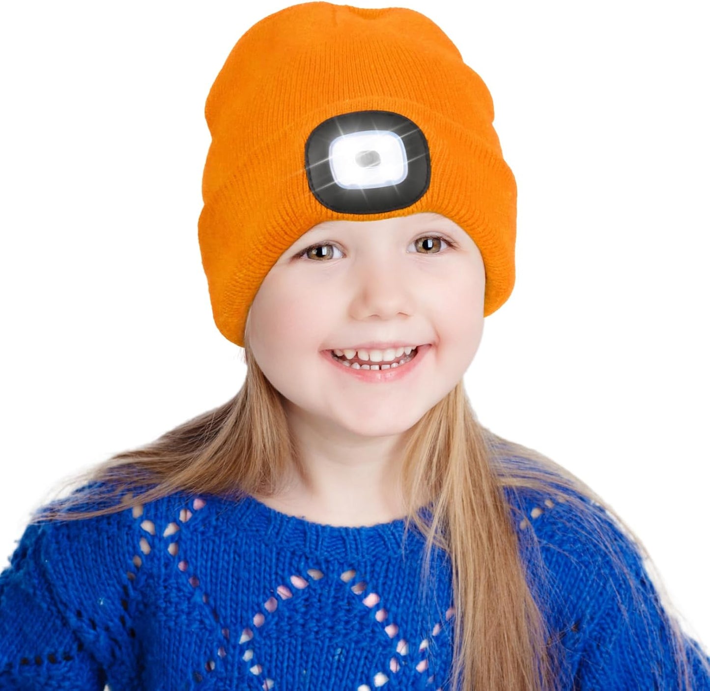Kids LED Beanie - Flashlight Cap with USB Charging