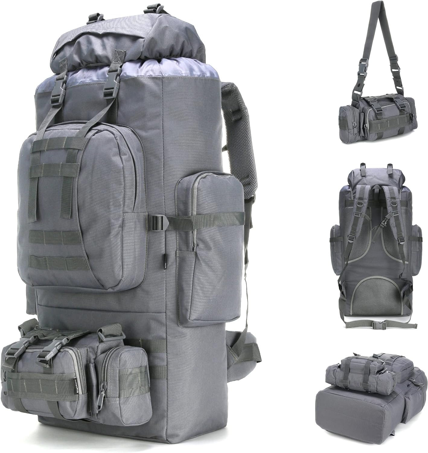 100L Military-Style Hiking Backpack