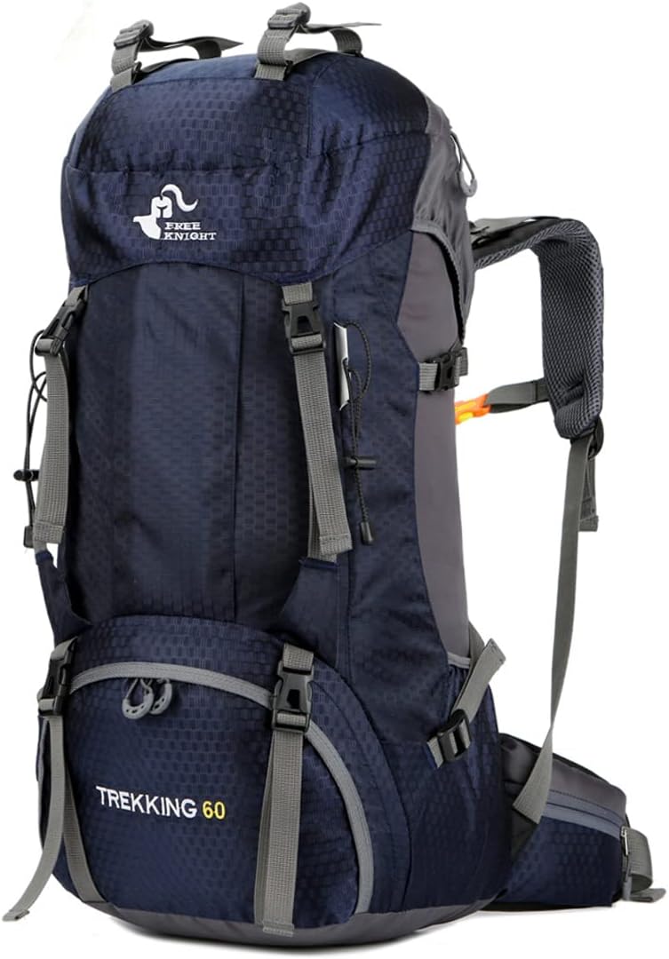 60L Waterproof Hiking Backpack with Rain Cove