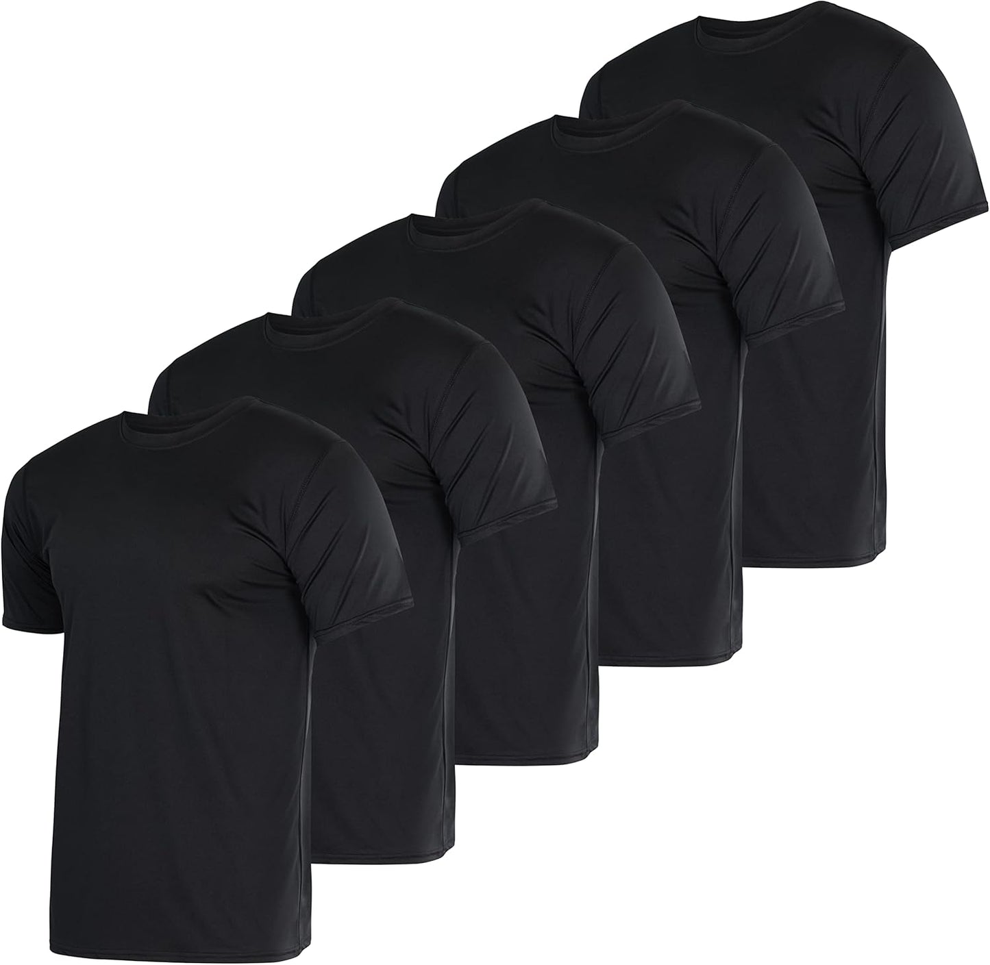 Men's Athletic Quick-Dry T-Shirts - 5-Pack