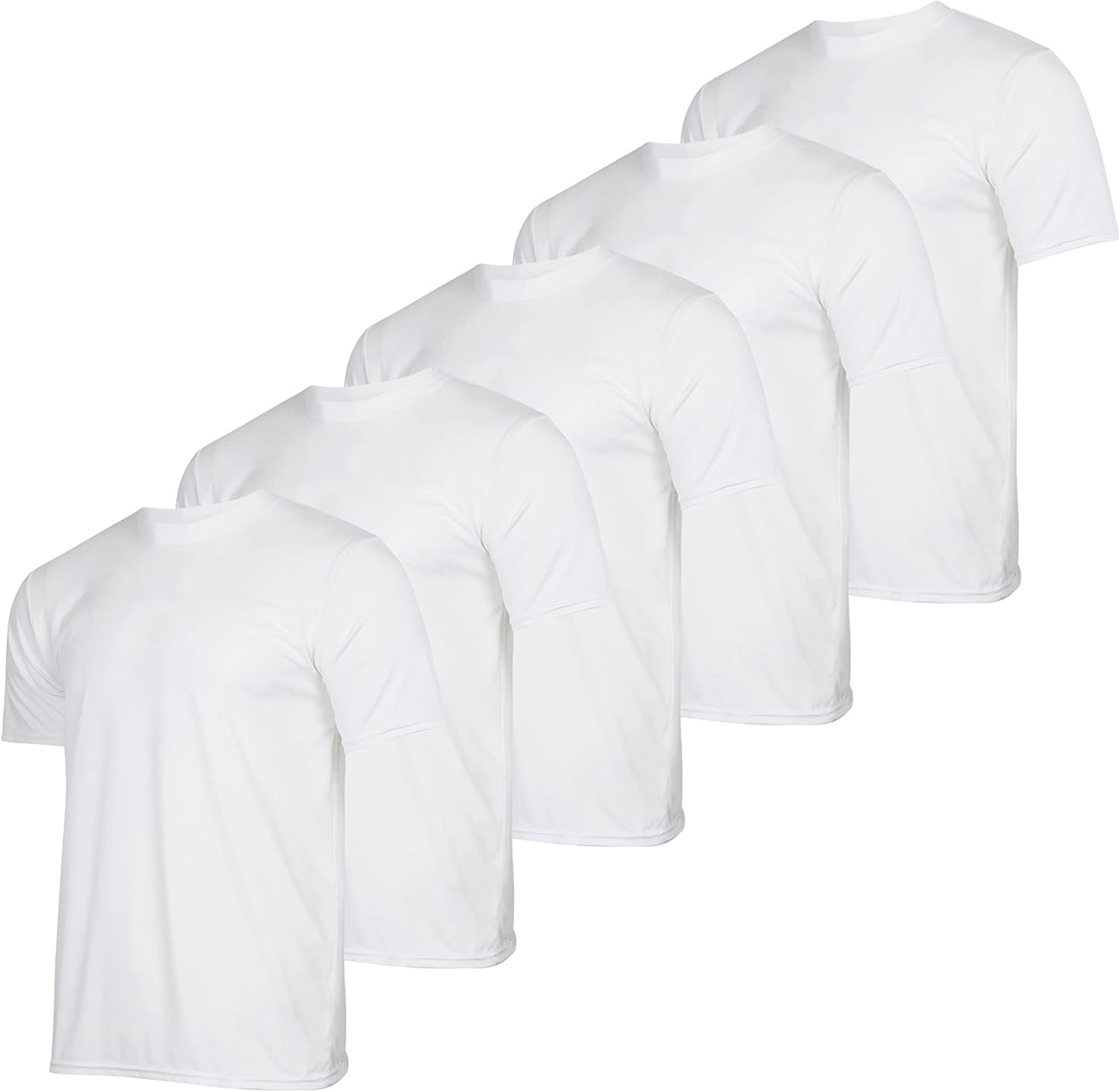 Men's Athletic Quick-Dry T-Shirts - 5-Pack