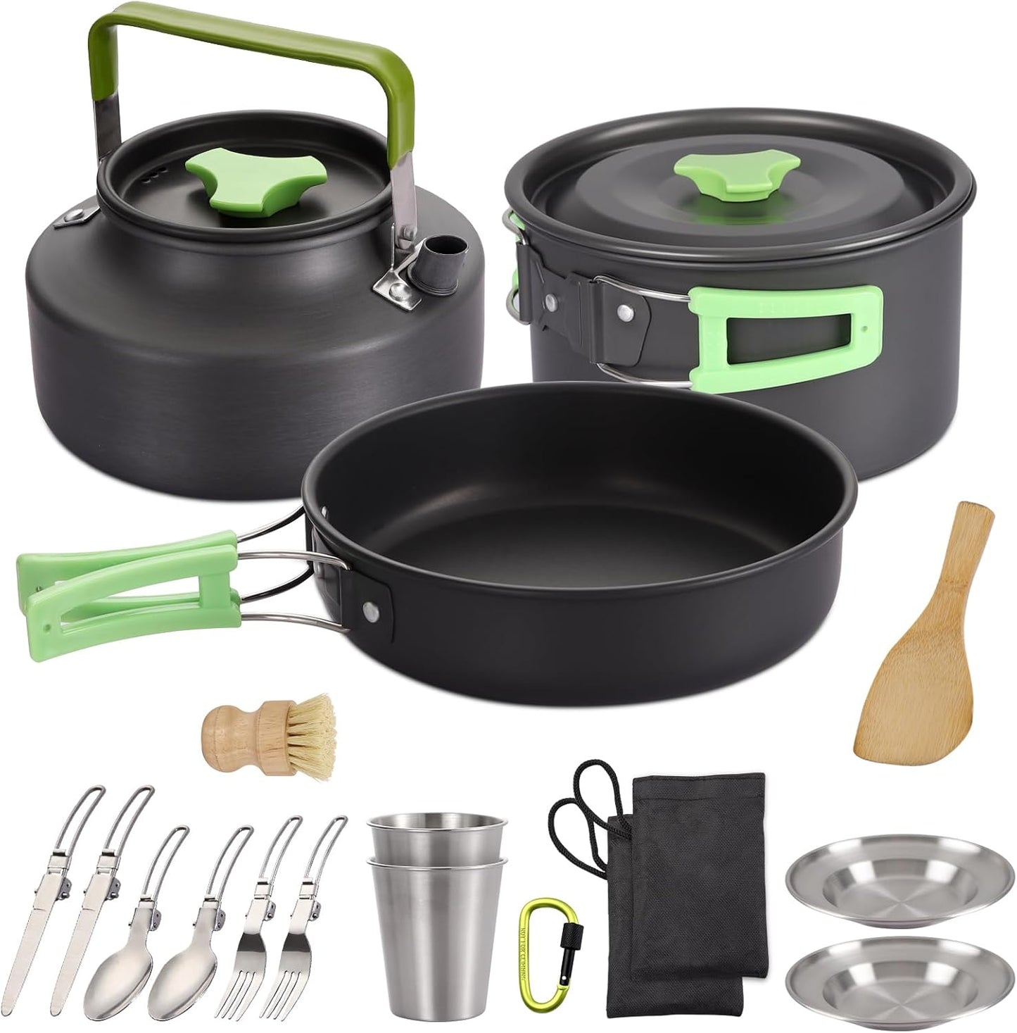 17-Piece Non-Stick Camping Cookware Set