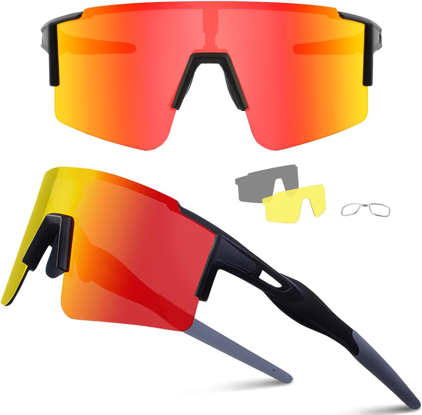 3-Lens Cycling Sunglasses Polarized & Unisex Sports & Outdoors