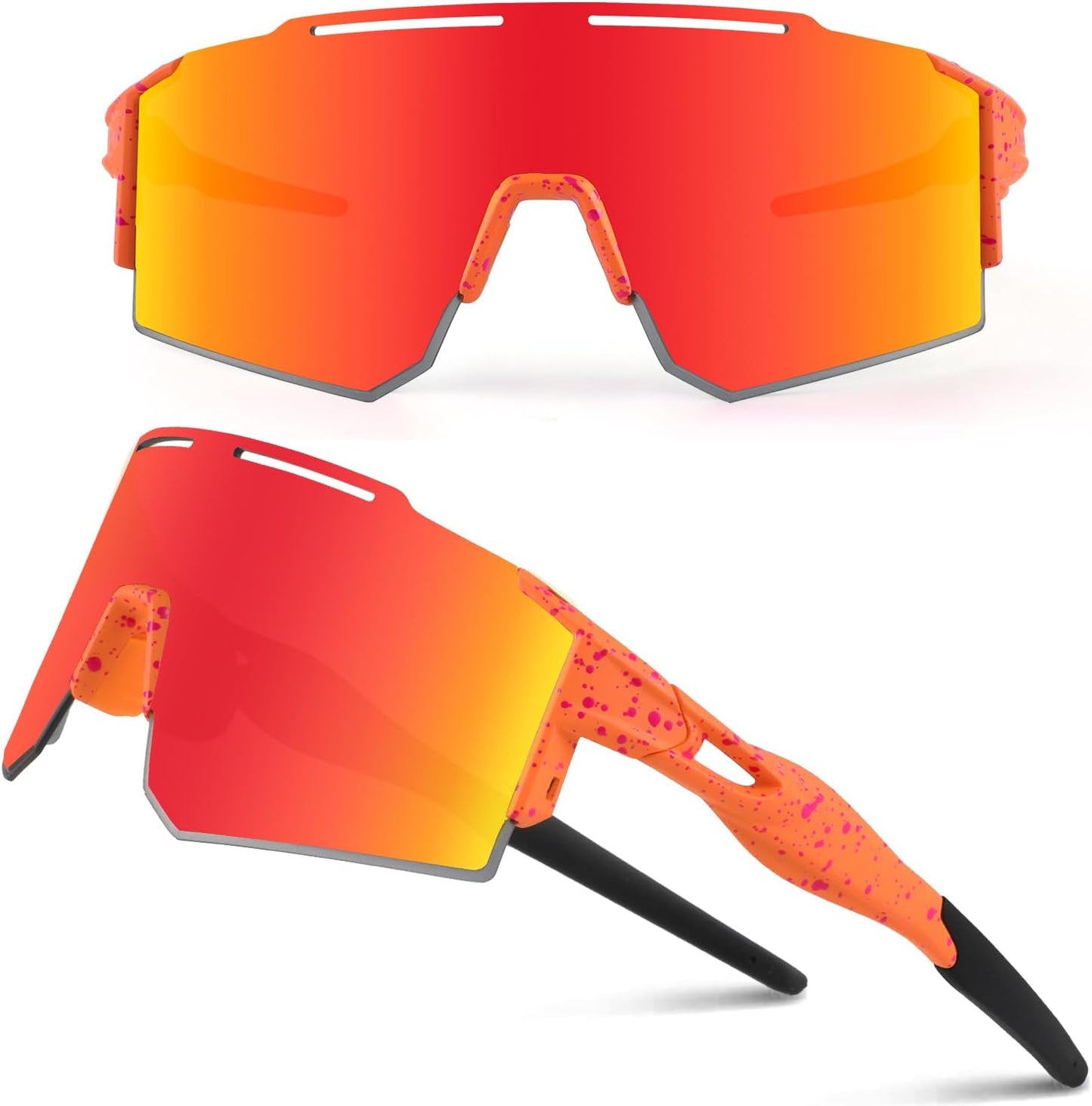 3-Lens Cycling Sunglasses Polarized & Unisex Sports & Outdoors