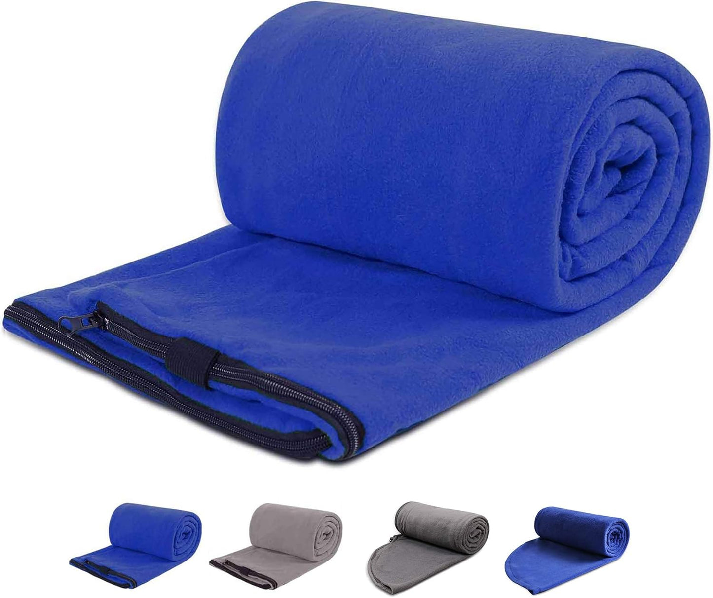 Adult Fleece Sleeping Bag Liner - 75" Full-Zip for All-Weather Camping
