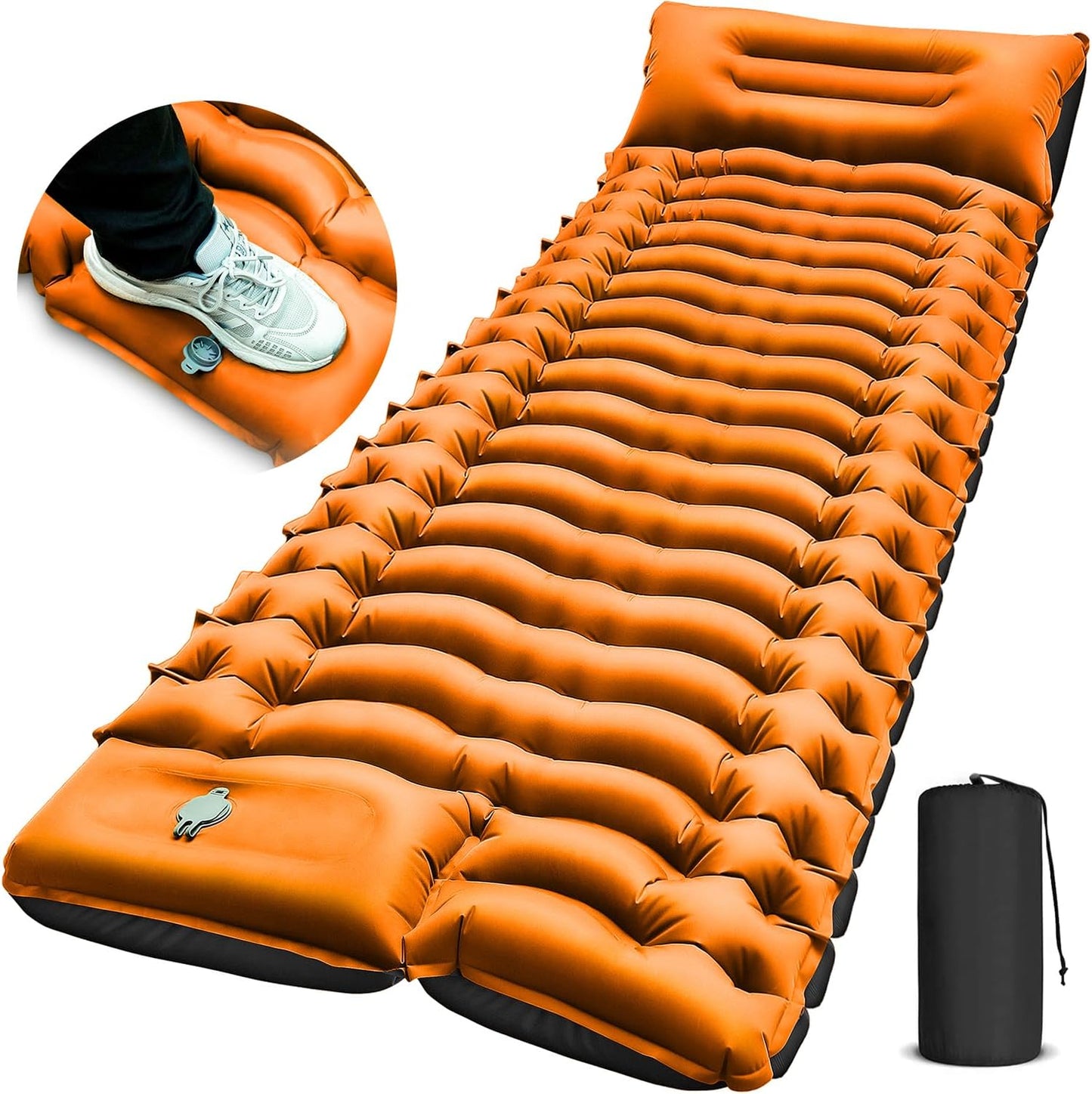 Ultralight Inflatable Sleeping Pad 4-Season Waterproof Built-in Pum