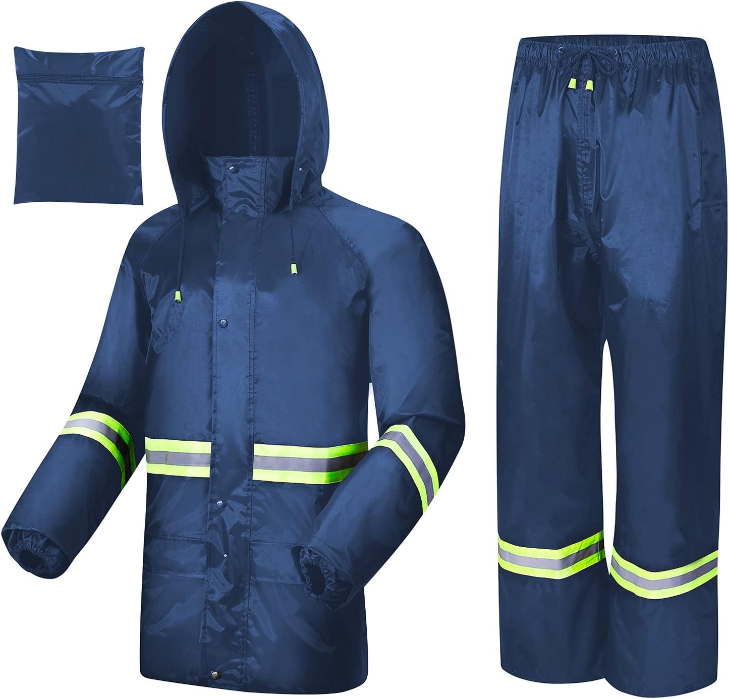Unisex Breathable Rain Suit - Reflective & Waterproof