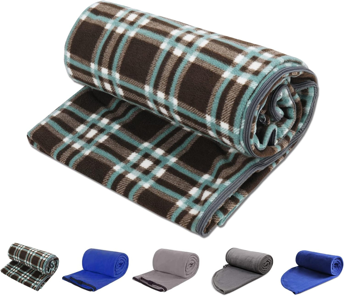 Adult Fleece Sleeping Bag Liner - 75" Full-Zip for All-Weather Camping