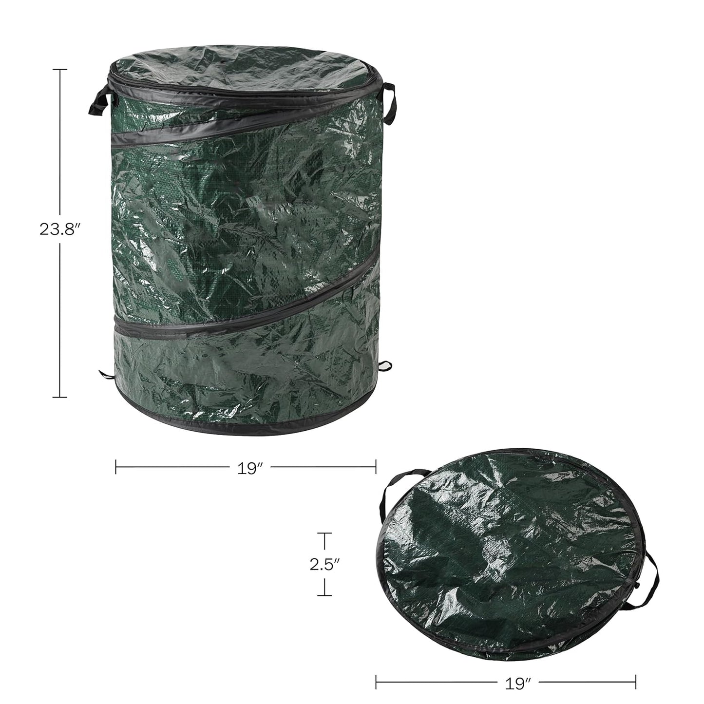 29,5 Gallonen fassender Pop-Up-Mülleimer für den Außenbereich – zusammenklappbarer Mülleimer für Partys, Gartenabfälle oder Wäsche – Campingzubehör von Renewable Finds