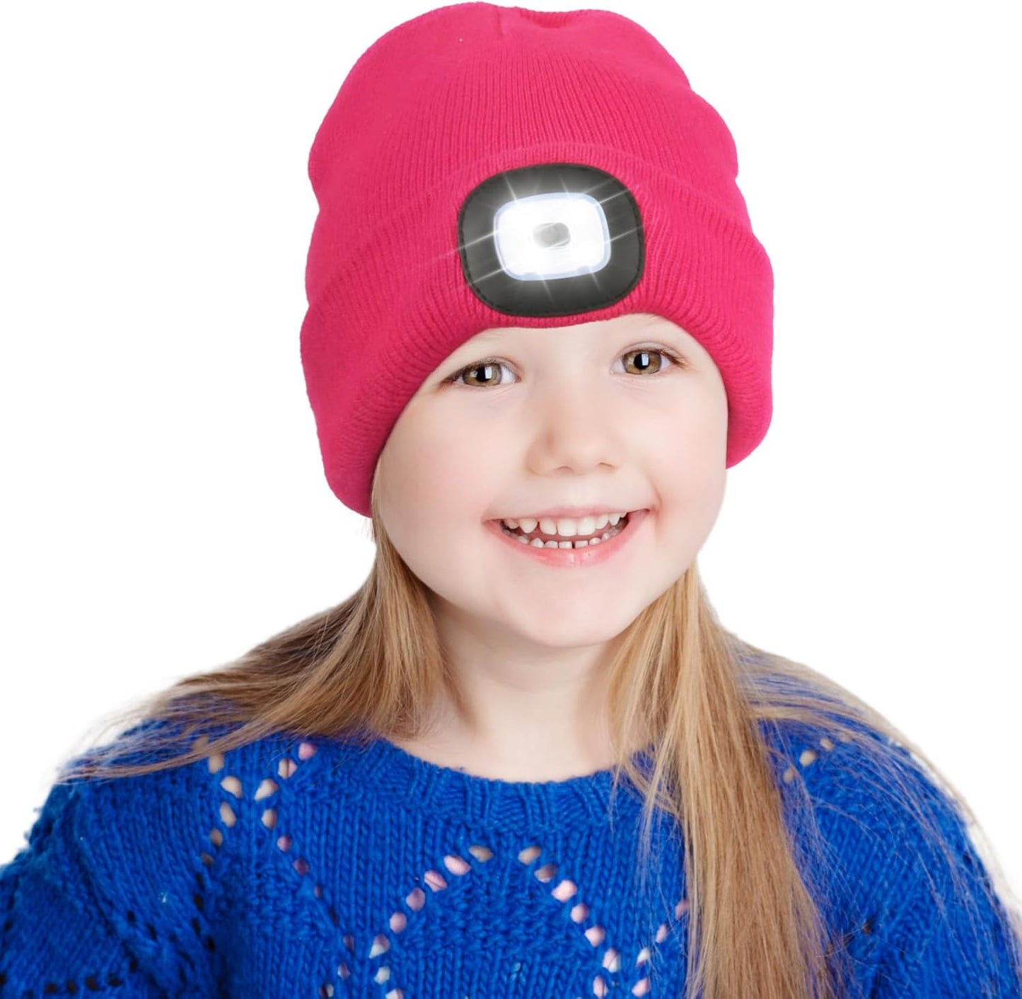 Kids LED Beanie - Flashlight Cap with USB Charging