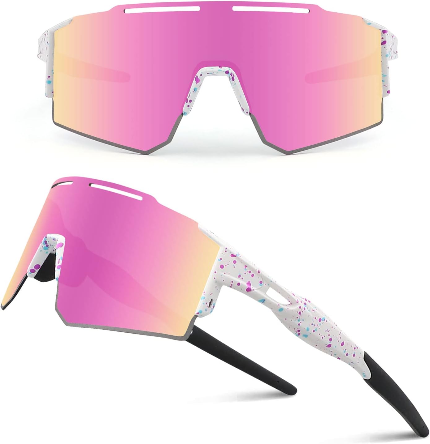 3-Lens Cycling Sunglasses Polarized & Unisex Sports & Outdoors