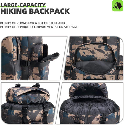 100L Military-Style Hiking Backpack