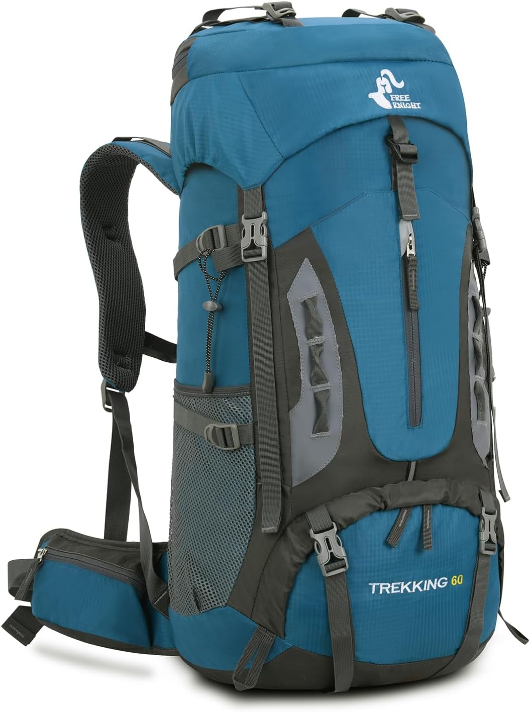 60L Waterproof Hiking Backpack with Rain Cover - Large Capacity for Outdoor Adventures