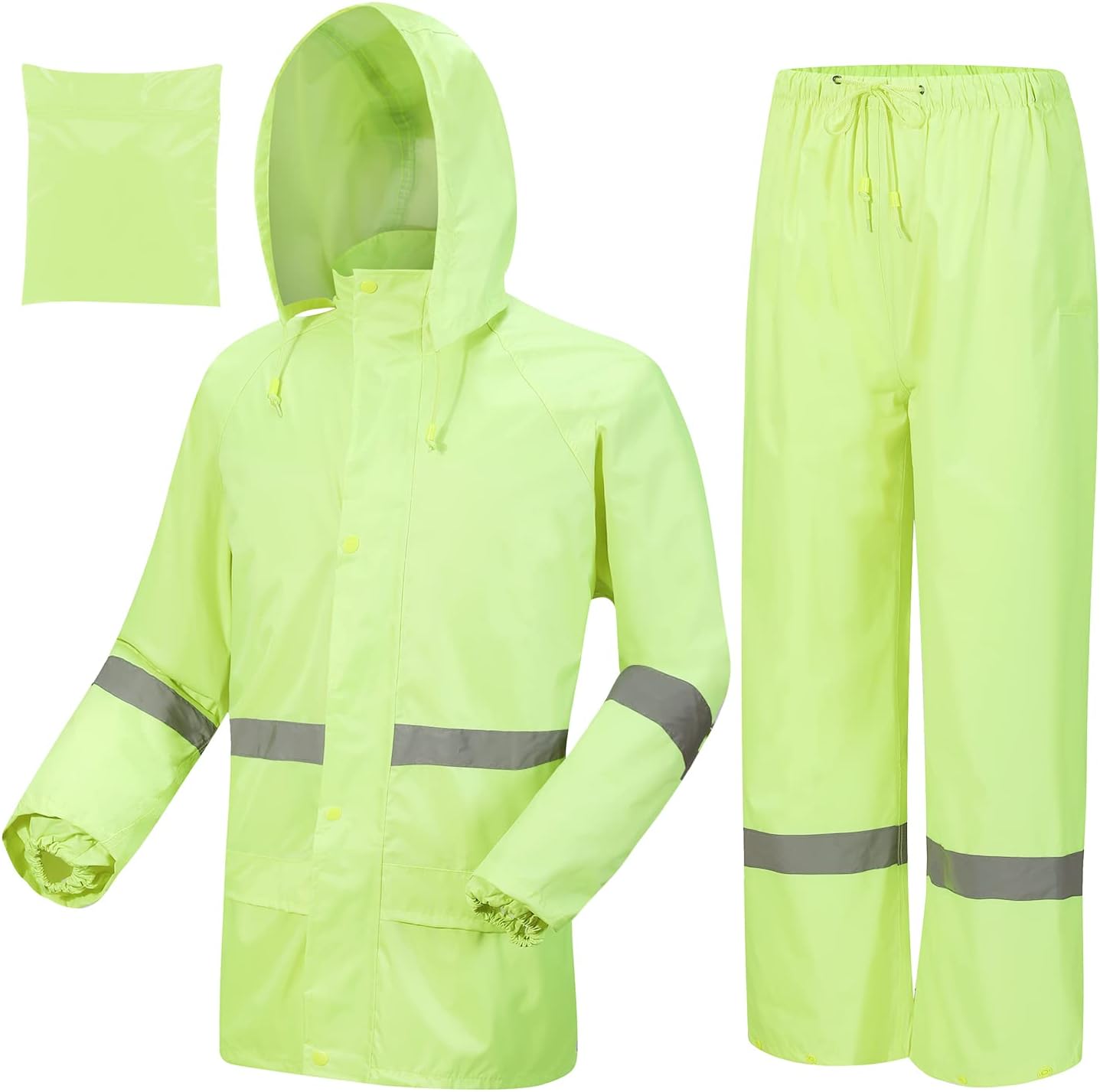 Rain Suits for Men Women Waterproof, Breathable Rain Coats with Eye-Catching Reflective Strip, Durable Rain Gear