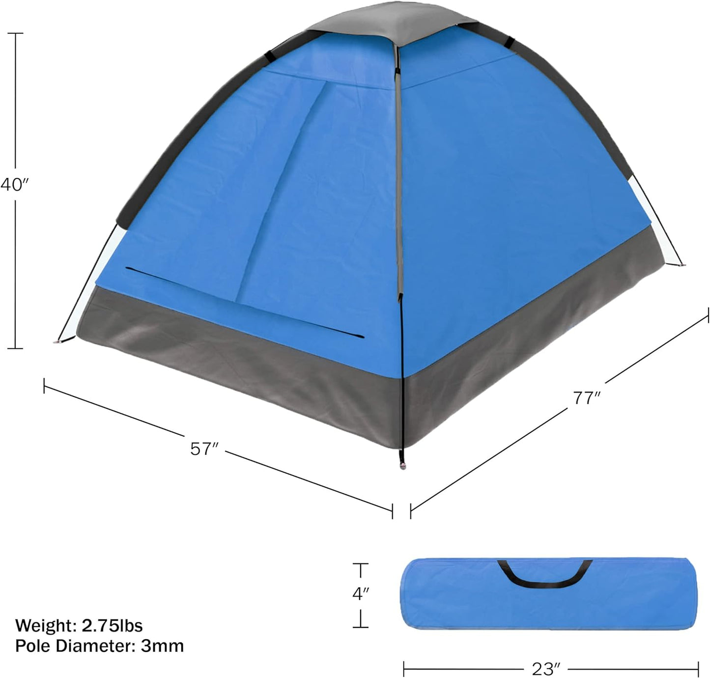 2-Person Backpacking Tent - Waterproof&Rain Fly