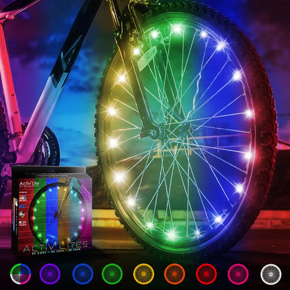 Life LED Bike Wheel Lights with Batteries Included! Get 100% Brighter and Visible from All Angles for Ultimate Safety & Style (1 Tire Pack)