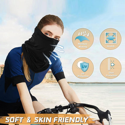 Neck Gaiter Bandana Face Mask: Sun Cooling Scarf Gator Cover Head for Men Women