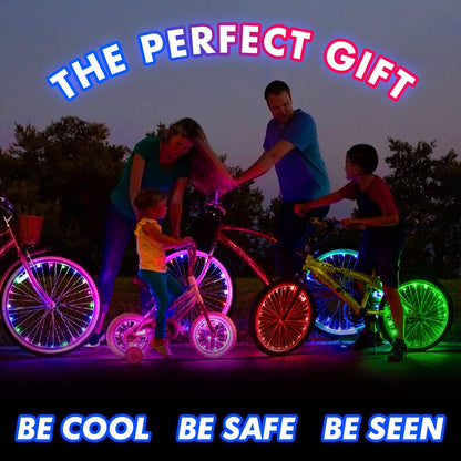 Life LED Bike Wheel Lights with Batteries Included! Get 100% Brighter and Visible from All Angles for Ultimate Safety & Style (1 Tire Pack)