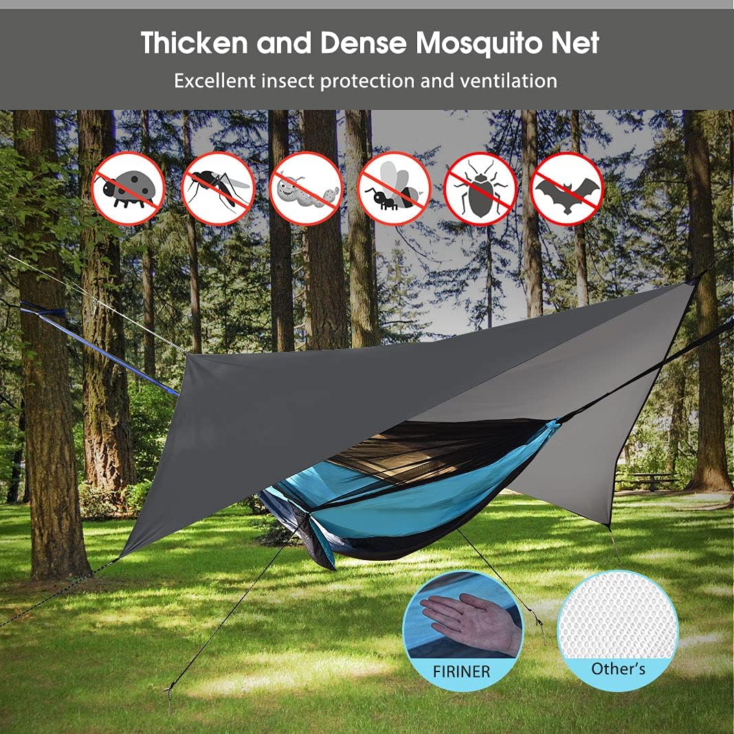 All-Weather Camping Hammock  Mosquito Net & Straps