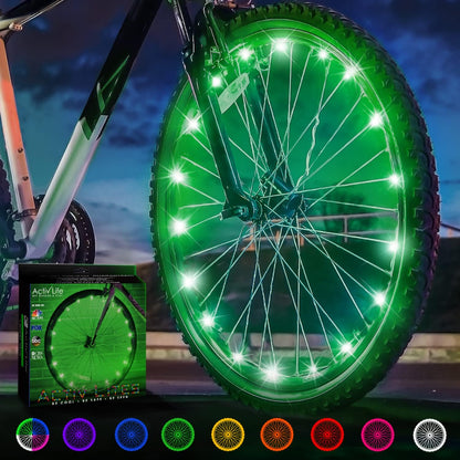 Life LED Bike Wheel Lights with Batteries Included! Get 100% Brighter and Visible from All Angles for Ultimate Safety & Style (1 Tire Pack)